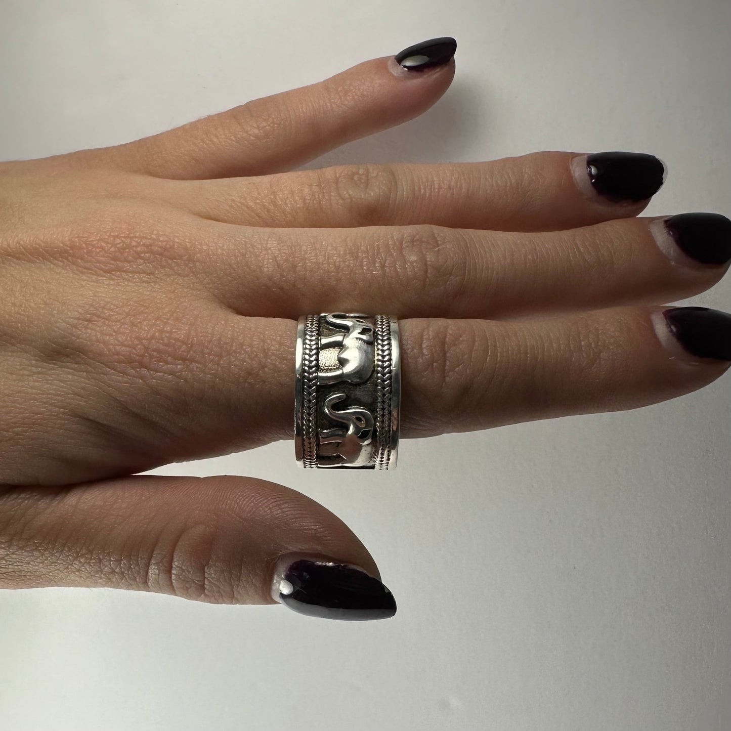 Sterling Silver Elephant Ring