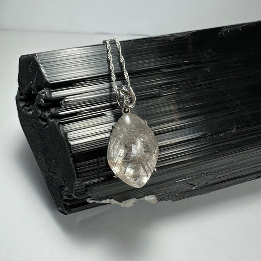 Rutilated Quartz Oval Pendant