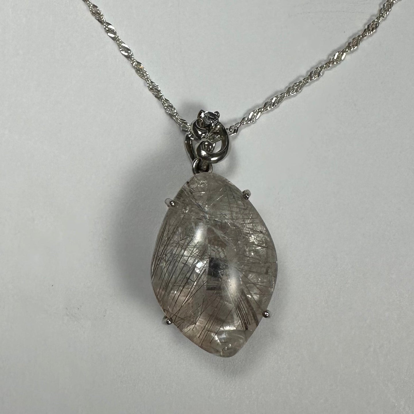Rutilated Quartz Oval Pendant