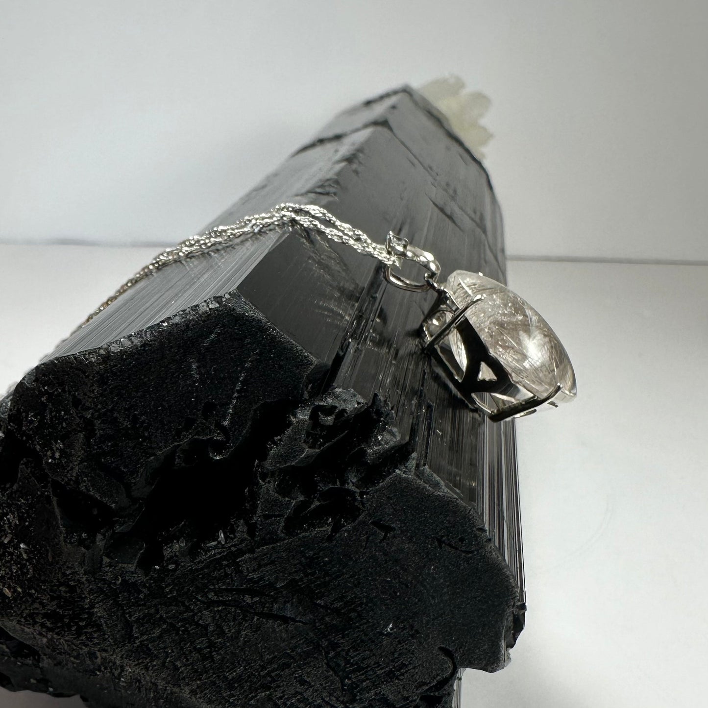 Rutilated Quartz Oval Pendant