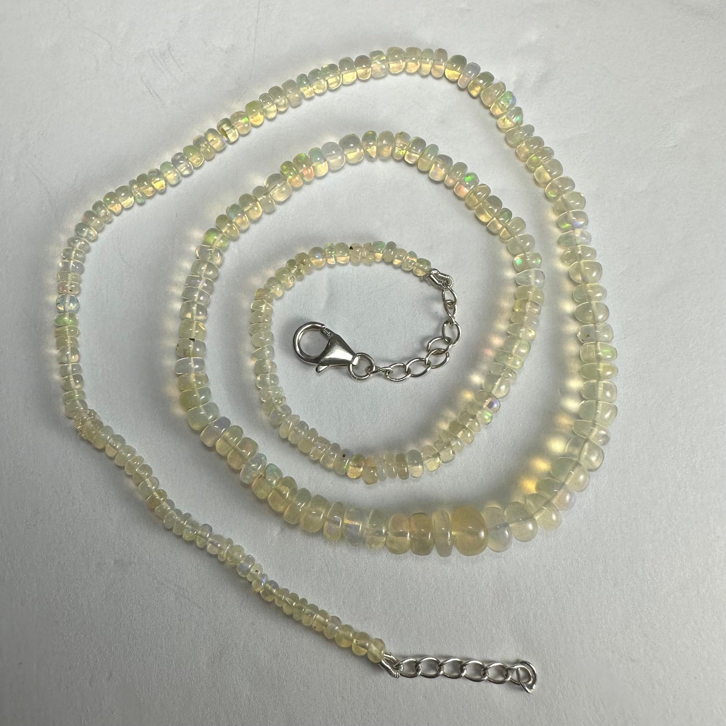 Welo Opal Graduated Bead Necklace Ethiopia