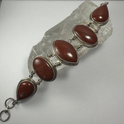 Red Jasper Cabochon Bracelet