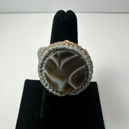 Handmade Woven Ring with Stone