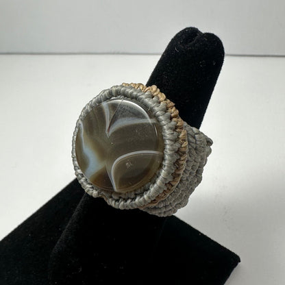 Handmade Woven Ring with Stone