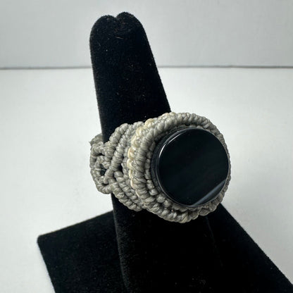 Handmade Woven Ring with Stone