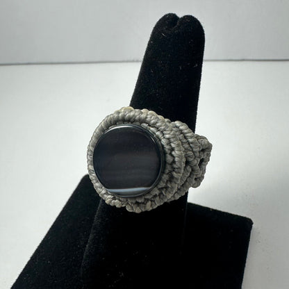 Handmade Woven Ring with Stone