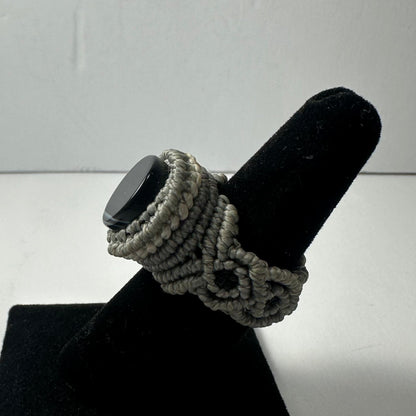 Handmade Woven Ring with Stone