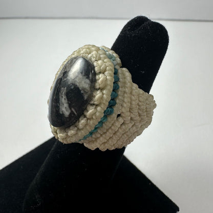 Handmade Woven Ring with Stone