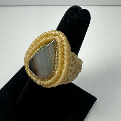 Handmade Woven Ring with Stone