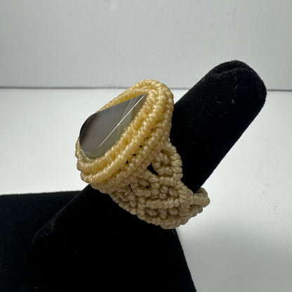 Handmade Woven Ring with Stone