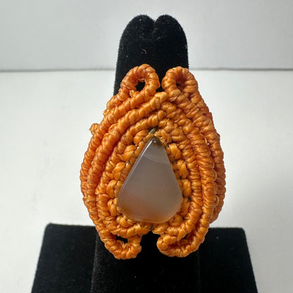 Handmade Woven Ring with Stone