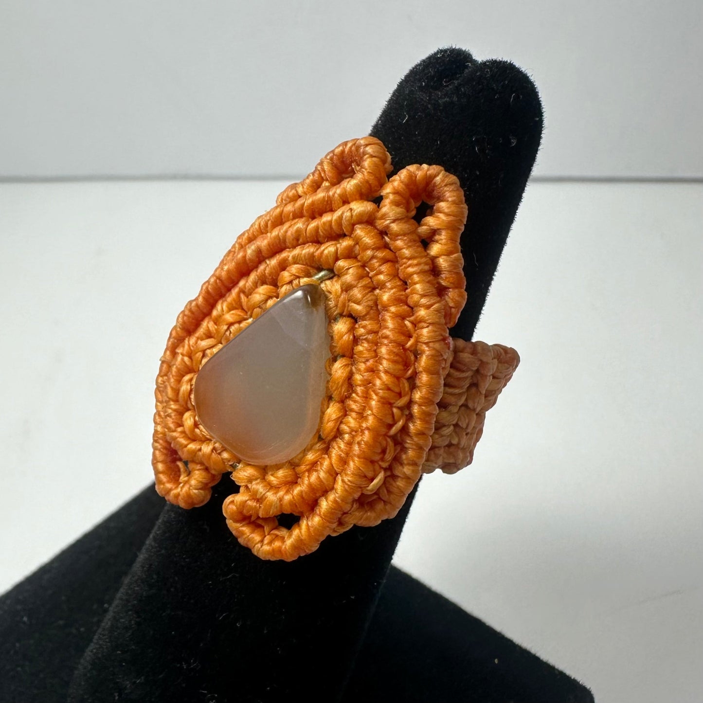 Handmade Woven Ring with Stone