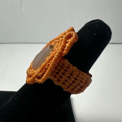 Handmade Woven Ring with Stone