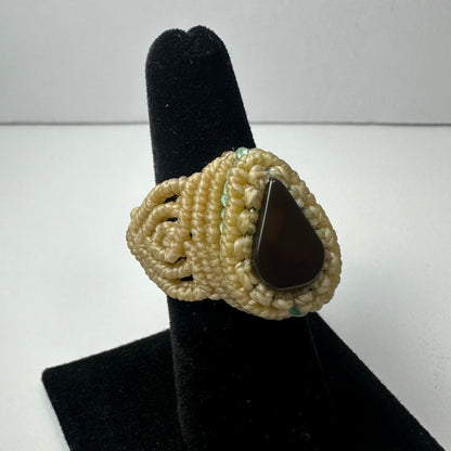 Handmade Woven Ring with Stone
