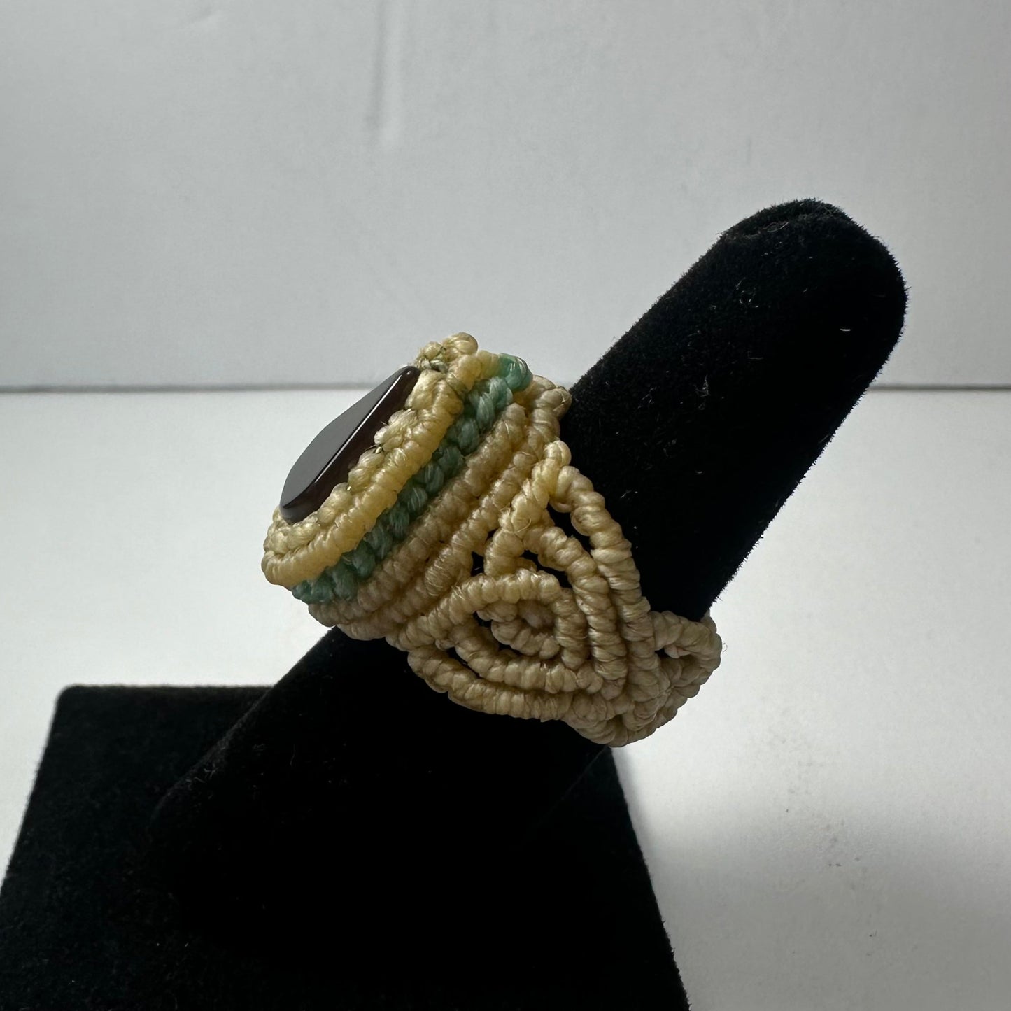 Handmade Woven Ring with Stone