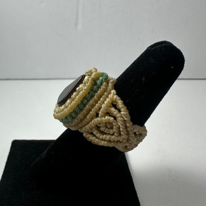 Handmade Woven Ring with Stone
