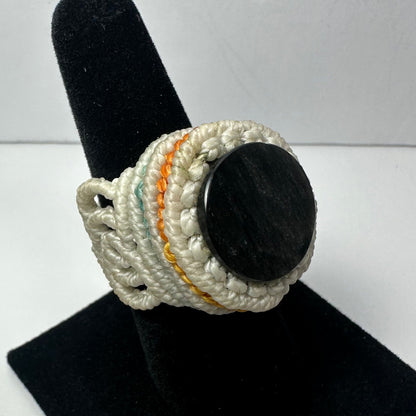 Handmade Woven Ring with Stone