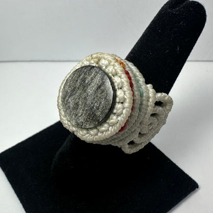 Handmade Woven Ring with Stone