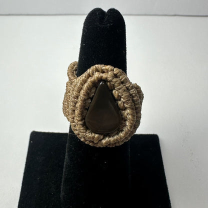 Handmade Woven Ring with Stone