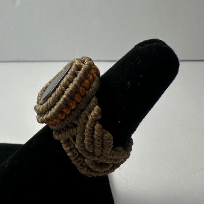 Handmade Woven Ring with Stone