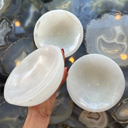 Selenite Bowl 6"