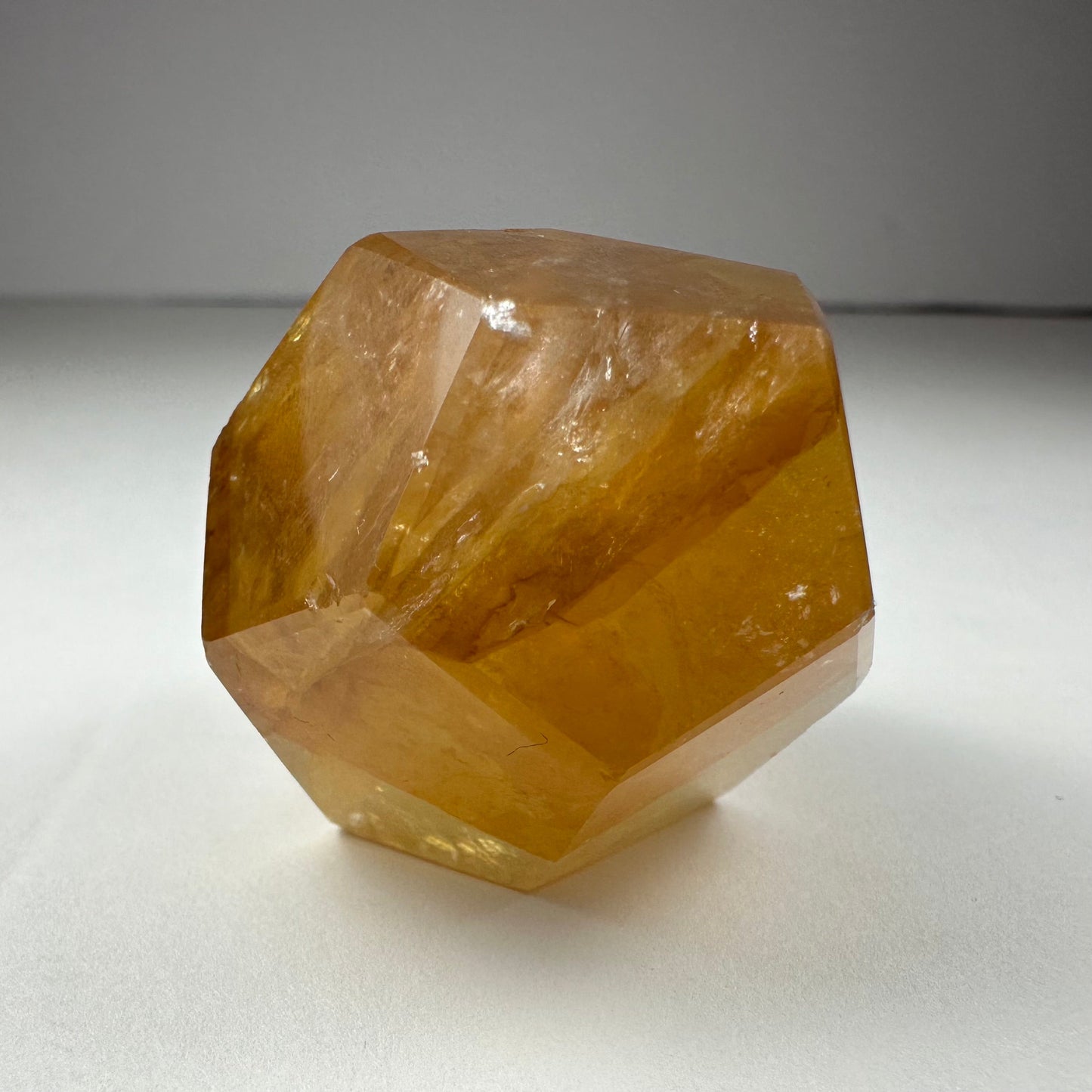 Yellow Hematoid Quartz Dodecahedron Carving from Brazil