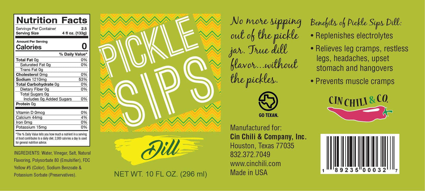 PICKLE SIPS® - DILL 10 FL OZ