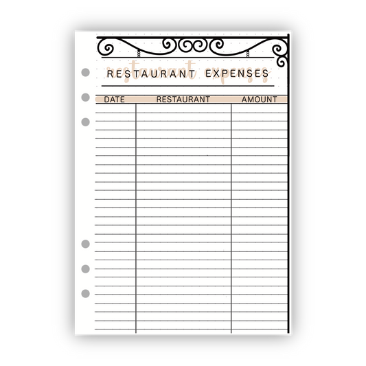 Restaurant Expenses Tracker