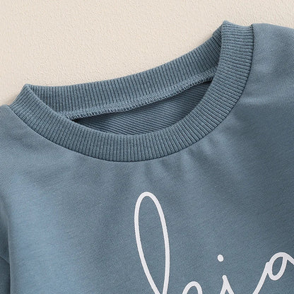 Baby Toddler Boys Big Brother Letter Print Long Sleeve Pullover Autumn Top