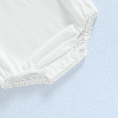 Baby Toddler Girls Boys Basics Bodysuit Short Sleeve Crew Neck Front Pocket Solid Summer Jumpsuit