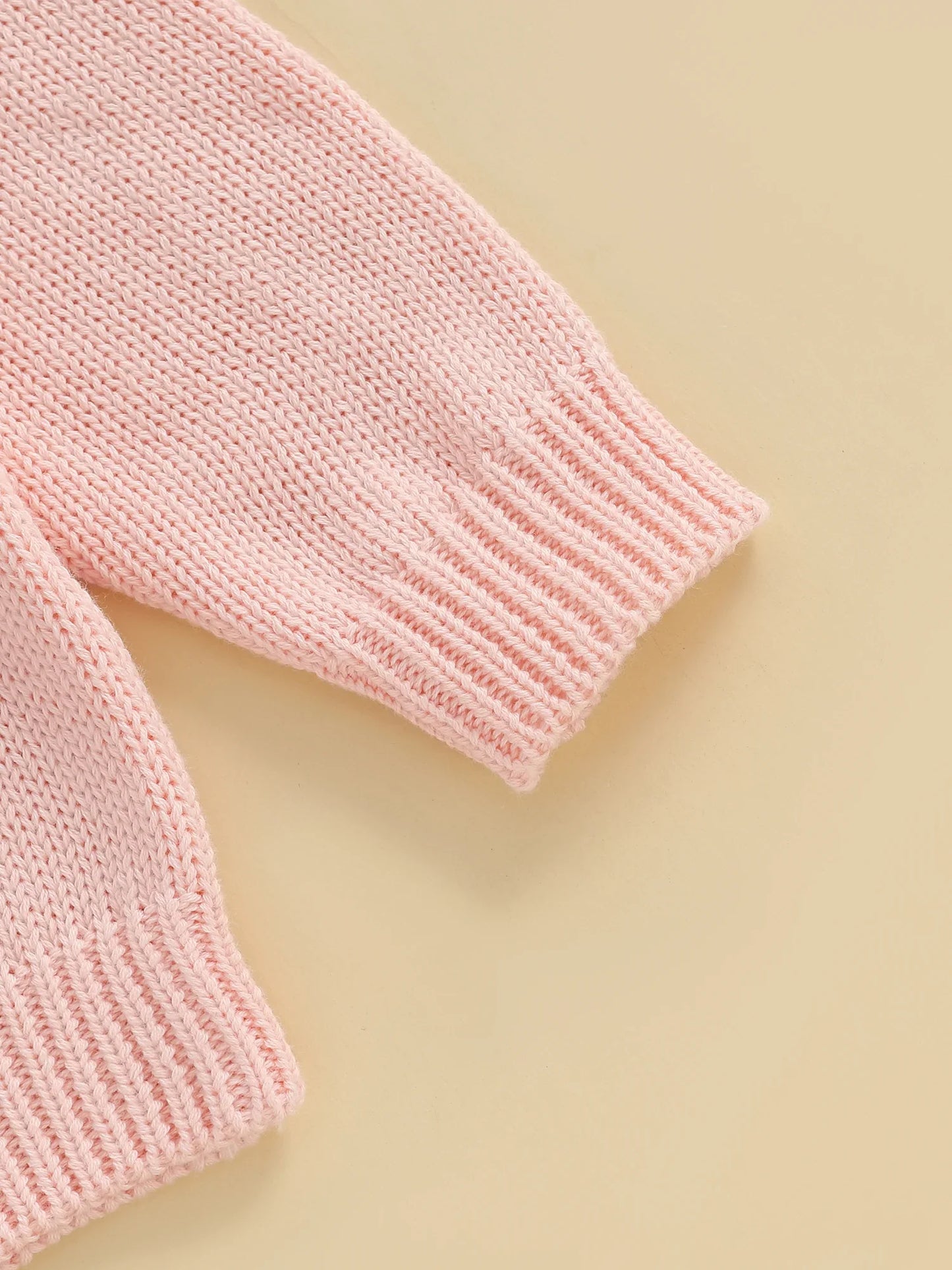 Baby Toddler Girls Cardigan Sweater 3D Flower Design Button Down Long Sleeve Knitted Top