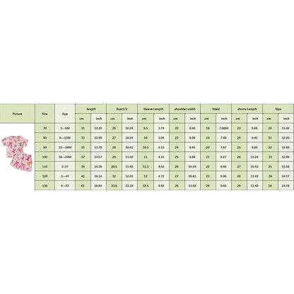 Baby Toddler Kids Girls 2Pcs Summer Outfit Bow Print Crew Neck Short Sleeve T-Shirt Top Frilly Shorts Clothes Set