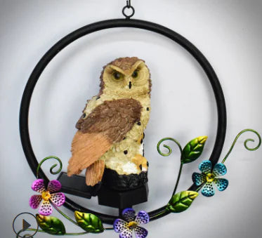 Enchanted Garden Solar Owl Light