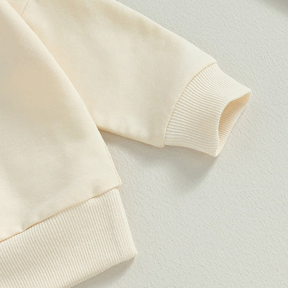 Baby Toddler Girls Boys 2Pcs Fall Sets Solid Long Sleeve Tops Pants Outfit