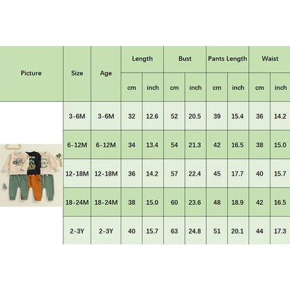 Baby Toddler Boys 2Pcs A Little Dirt Never Hurt/ Just One More Tractor I Promise Fall Outfit Letter Tractor Print Long Sleeve Top and Long Pants Set