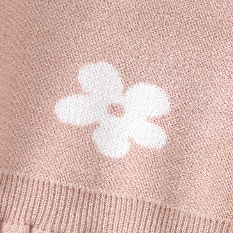 Baby Toddler Girl Long Sleeve Flower Floral Print Ruffle Sweater A-Line Dress