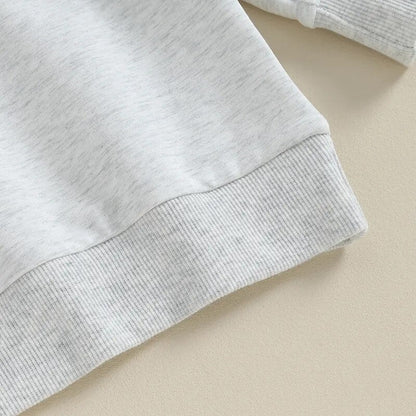 Toddler Baby Boy Long Sleeve Crewneck Letters Big Lil Bro Pullover Top or Romper Brother Matching