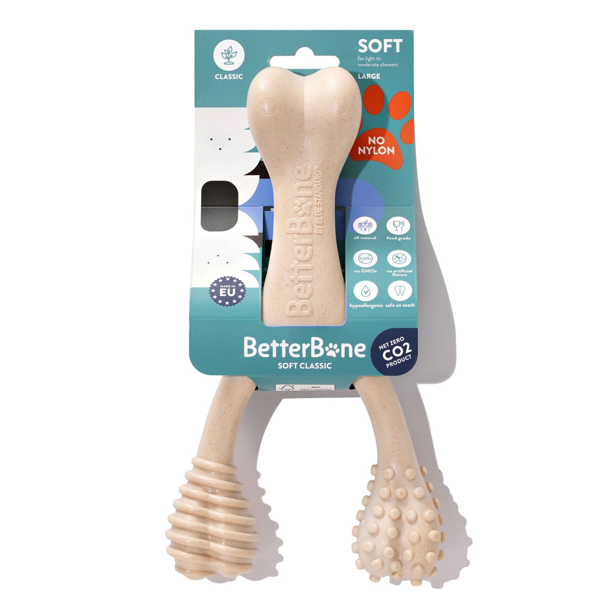 BetterBone SOFT Durability CHEW TOY: Natural Ingredients, Perfet for Teething Puppies, Senior Dogs & Gentle Chewers