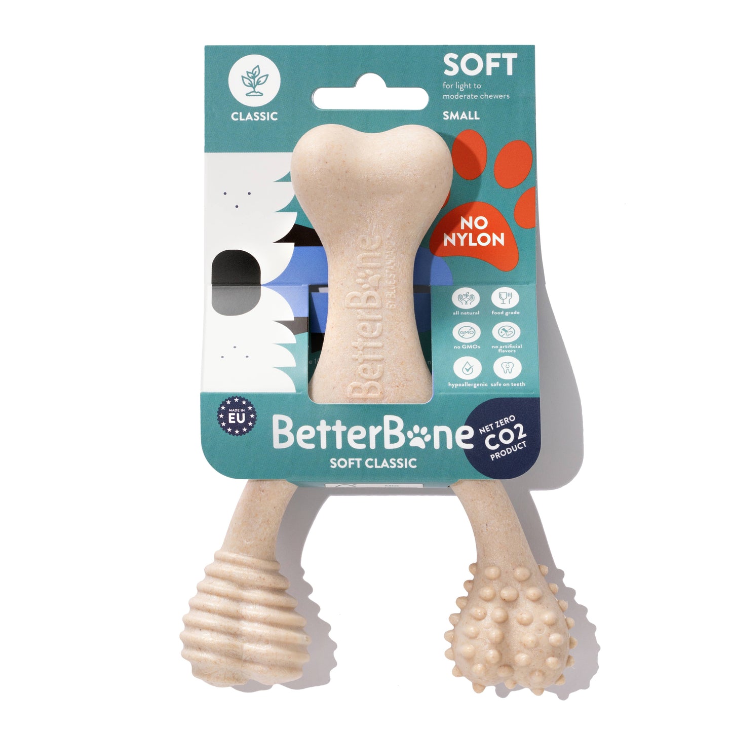 BetterBone SOFT Durability CHEW TOY: Natural Ingredients, Perfet for Teething Puppies, Senior Dogs & Gentle Chewers