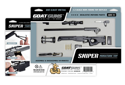 GoatGuns 1/4 Scale Die Cast Sniper Rifle Model Black SR-BLACK