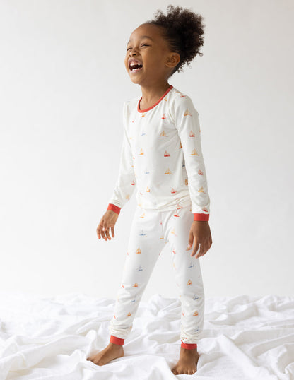 Sailboat Bamboo Kids Pajama Set