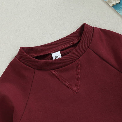 Baby Girls Boys Bodysuit Solid Crew Neck Long Sleeve Jumpsuits Fall Clothes Romper