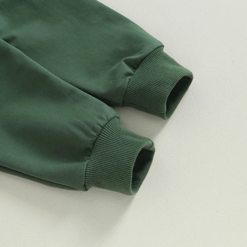 Baby Toddler Boy Girl 2Pcs Outfit Long Sleeve Crewneck Pullover Top Jogger Pant Set