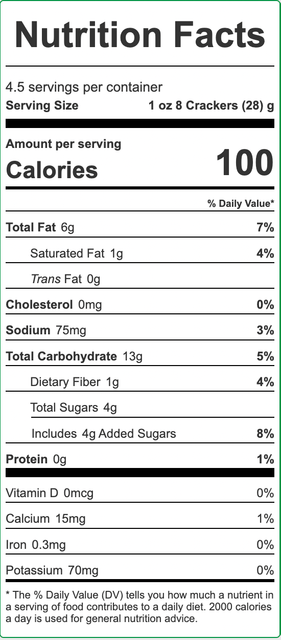 AIP Cinnamon Crunch Crackers (price per box)