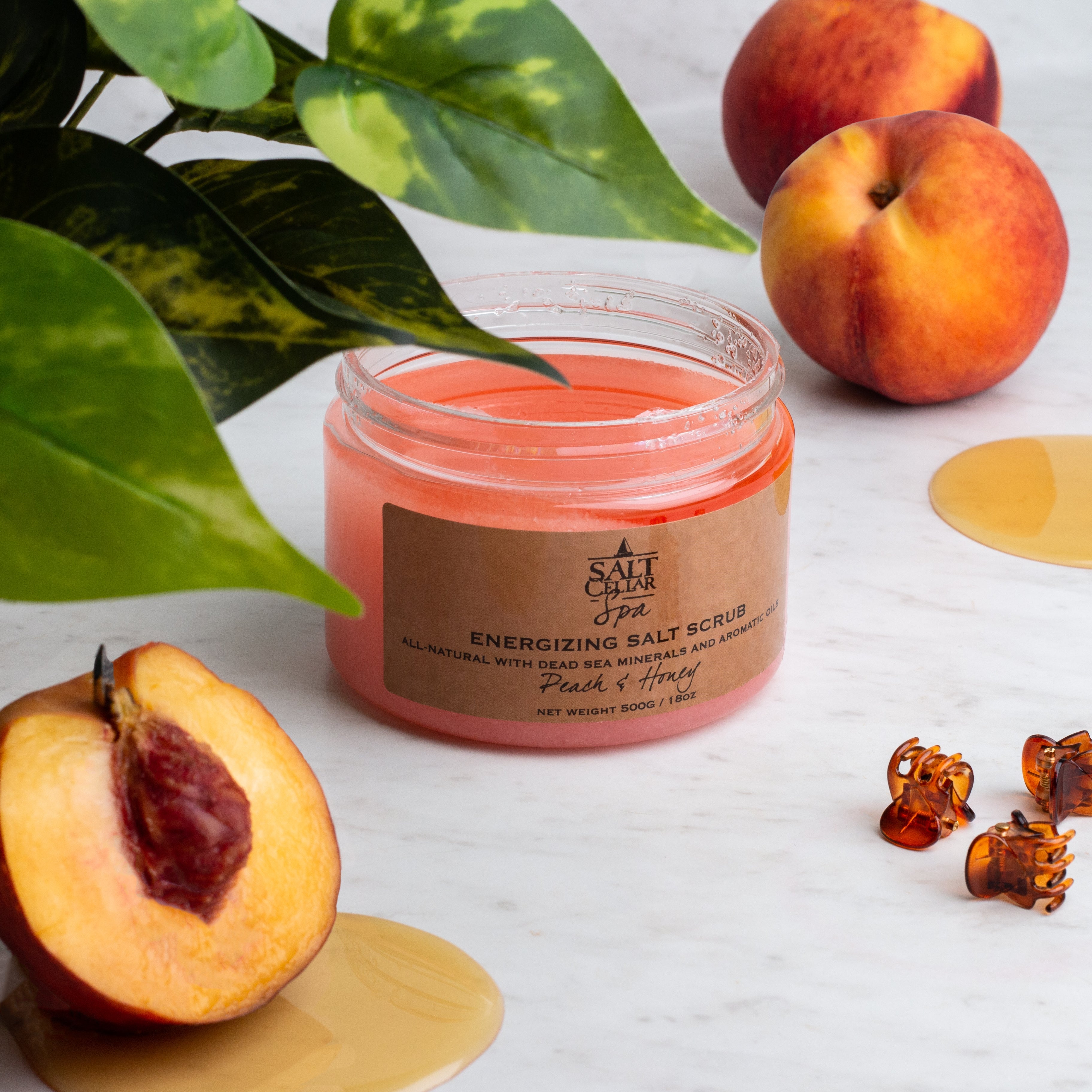 Peach & Honey Dead Sea Salt Body Scrub