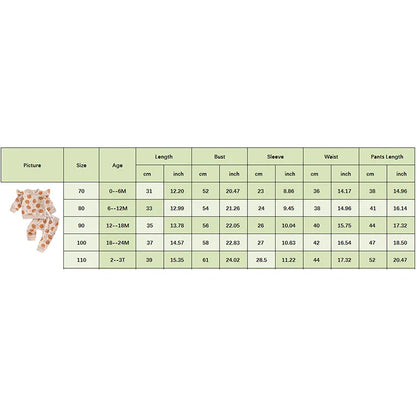 Baby Toddler Girl 2Pcs Halloween Outfit Pumpkin Print Long Sleeve Top with Elastic Waist Pants Set