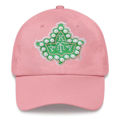 3D Pearls Ivy Shield Embroidered Sew on Patch ,AKA 1908 Sorority Pink and Green DIY patch for Jackets , hats