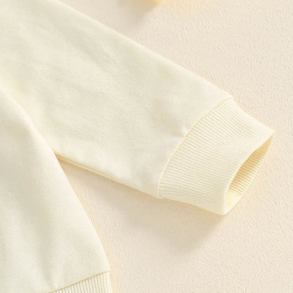 Baby Toddler Girl Auntie's Bestie Casual Letter Print Crew Neck Long Sleeve Pullover Top