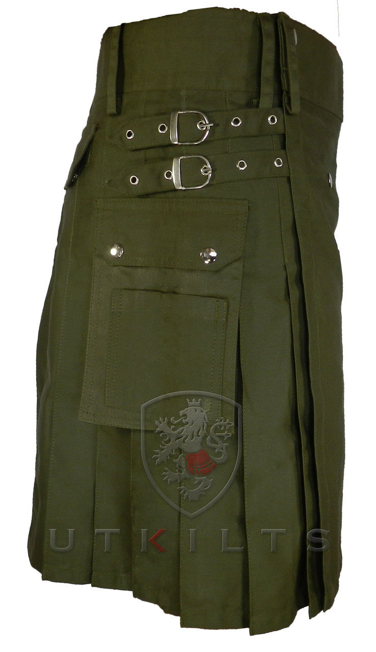Utility Kilt – GlenTorin, Olive Green