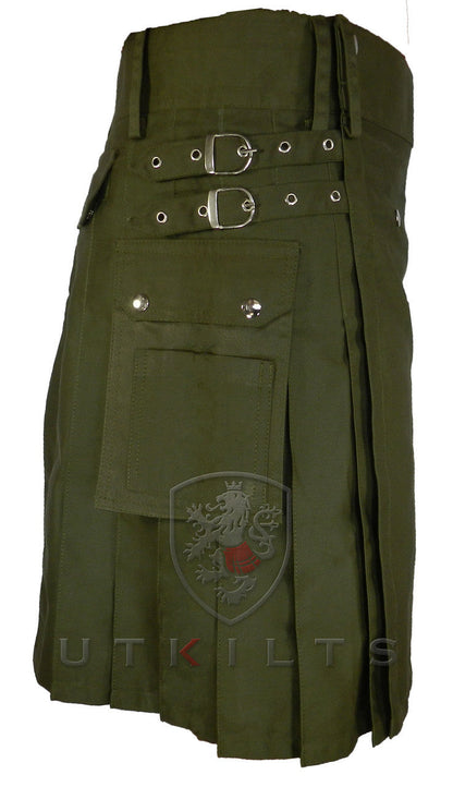 Utility Kilt – GlenTorin, Olive Green